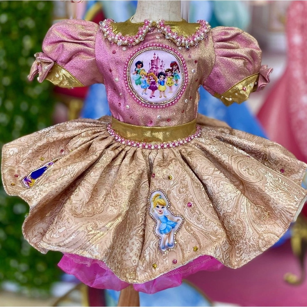 Pink and Gold Princess Dress